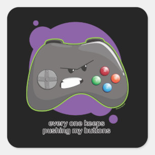 Sticker Carré Appuyer sur mes boutons