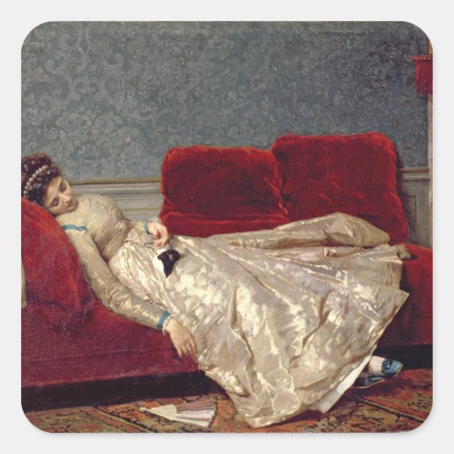 Sticker Carré Après Le Bal, 1869 (Devant)