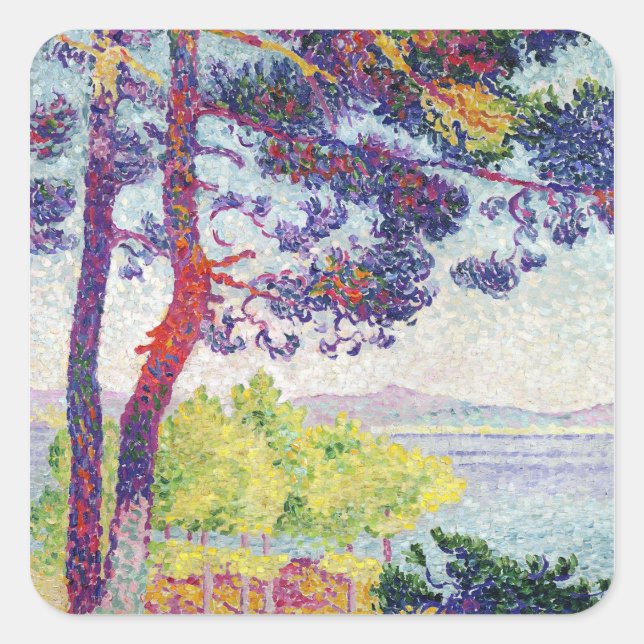 Sticker Carré Après-midi à Pardigon, Var, 1907 (Devant)