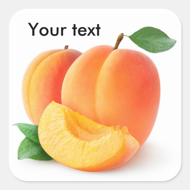 Sticker Carré Apricots frais (Devant)