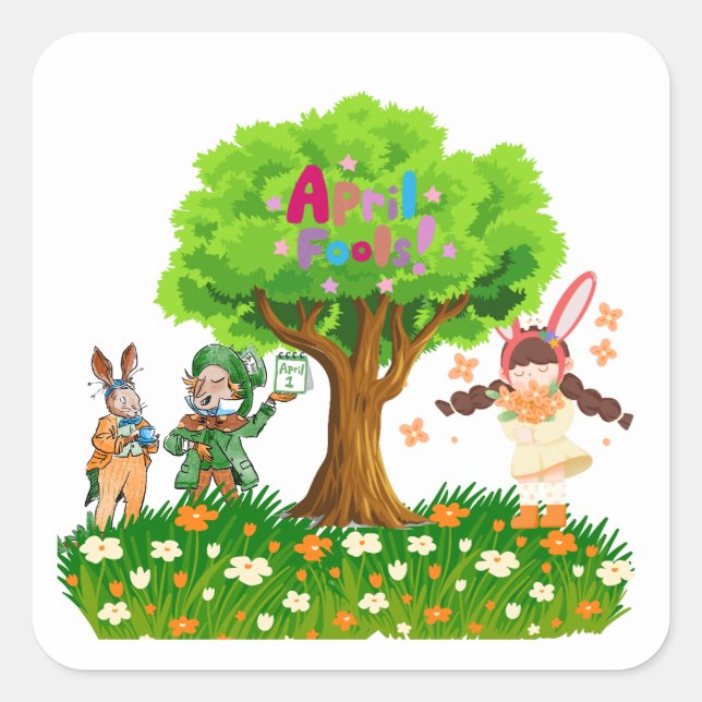 Sticker Carré April Fool’s  (Devant)