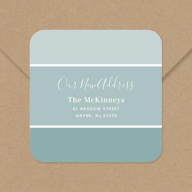 Sticker Carré Aqua Paint Swatch Nouvelle adresse (Créateur téléchargé)