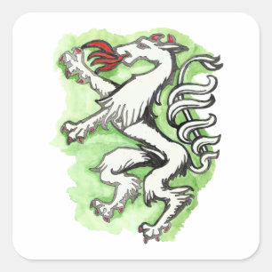 Sticker Carré Aquarell Styrie Armoiries Panther Autriche