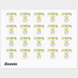 Sticker Carré Aquarelle Floral Lemons Limoncello Mariage Petit<br><div class="desc">Elégante Aquarelle Jaune Flore Vert Citrons Fabriqué maison Limoncello Mariage Merci Petits Autocollants</div>