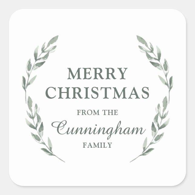 Sticker Carré Aquarelle moderne Foliing Holiday (Devant)