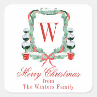 Aquarelle Noël Topio Cimier Monogramme