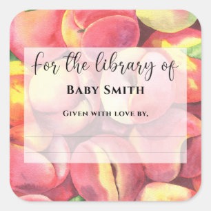 Sticker Carré Aquarelle - Pour la bibliothèque de