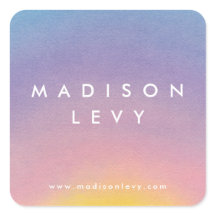 Aquarelle Sunrise Ombre Nom personnalisé Imprimé