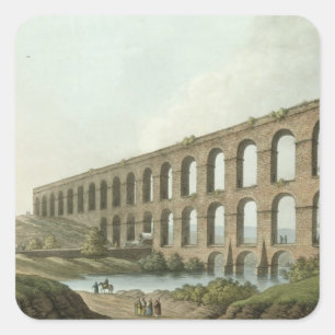 Sticker Carré Aqueduct near Belgrade, Serbia, plate 6