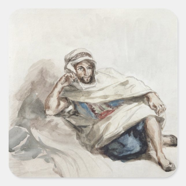 Sticker Carré Arabe assis (Devant)