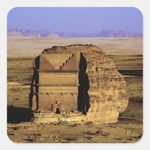 Sticker Carré Arabie saoudite, site de Madain Saleh, ancien