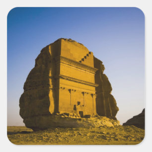 Sticker Carré Arabie saoudite, site de Madain Saleh, ancien 4