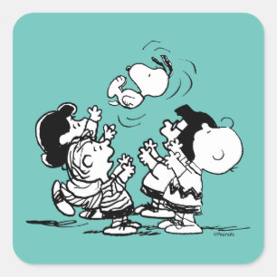 Sticker Carré Arachides Gang Lifting Snoopy