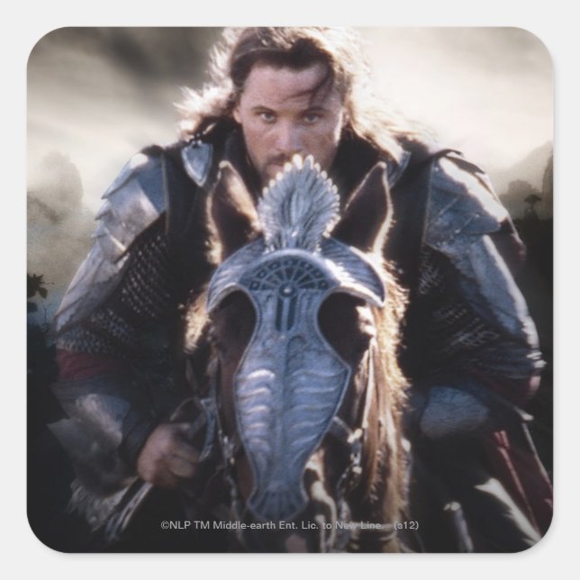 Sticker Carré Aragorn Riding Horse (Devant)