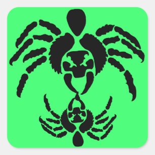 Sticker Carré Araignées