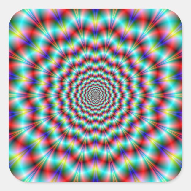 Sticker Carré Araignées à l'acide (Devant)