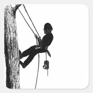 Sticker Carré Arbre chirurgien Arboriste Noël cadeau cadeau cade