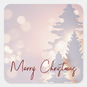 Sticker Carré Arbre de Noël