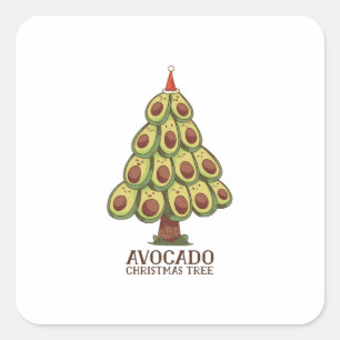 Sticker Carré Arbre de noël de l'Avocado