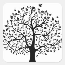 Arbre de vie en noir et blanc