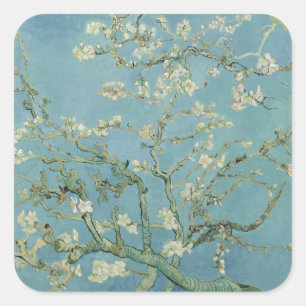 Sticker Carré Arbre élégant "Floraison des amandiers"