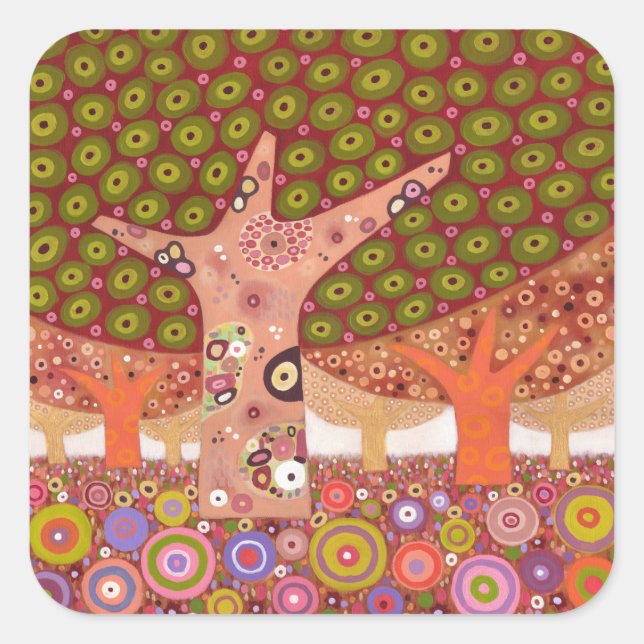 Sticker Carré Arbres à peuplier faux 2010 (Devant)