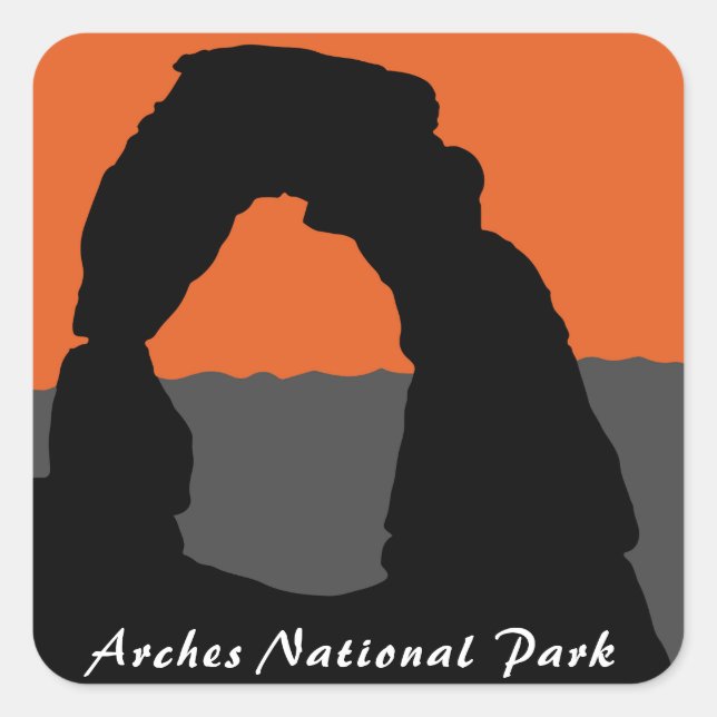 Sticker Carré Arc en Arches National Park - Utah, USA (Devant)