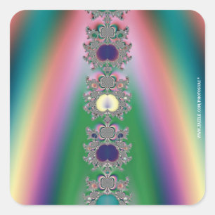 Sticker Carré Arc-en-ciel