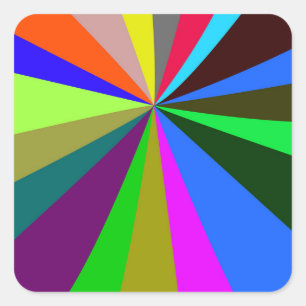 Sticker Carré arc-en-ciel coloré
