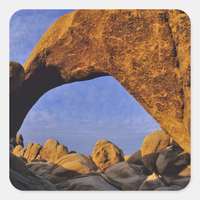 Sticker Carré Arch Rock au parc national Joshua Tree à (Devant)
