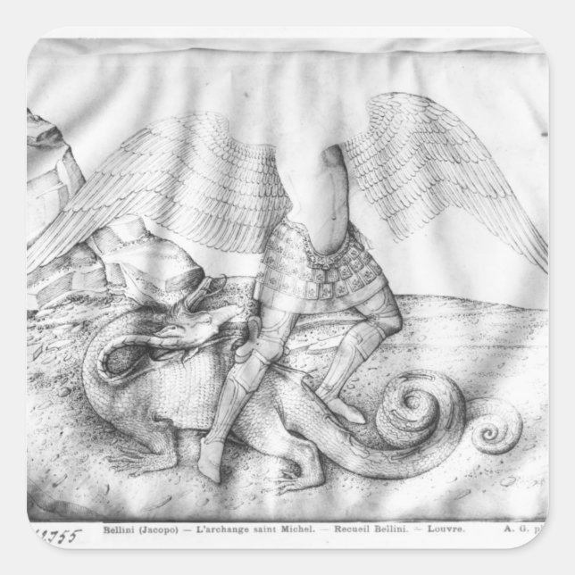 Sticker Carré Archangel St. Michael, c.1450 (Devant)