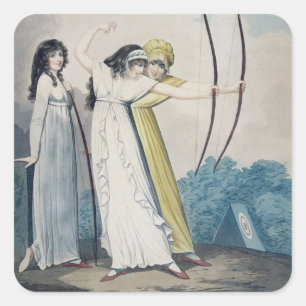 Sticker Carré Archers, gravés par J.H. Wright (fl.1795-1838) et