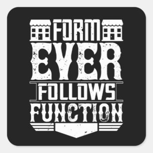 Sticker Carré Architect - Fonction Form Ever Suit