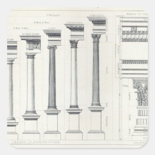 Sticker Carré Architecture I : Ordre de l'architecture