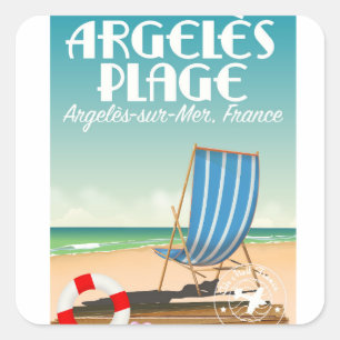 Sticker Carré Argelès Plage,Argelès-sur-Mer, France