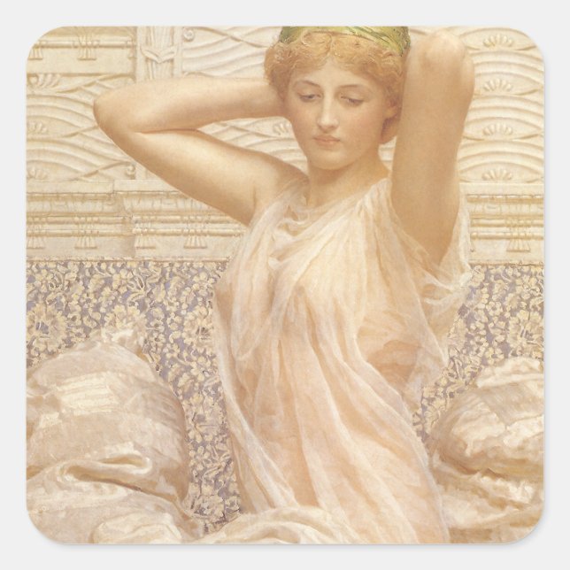 Sticker Carré Argent d'Albert Joseph Moore, Beaux-Arts victorien (Devant)