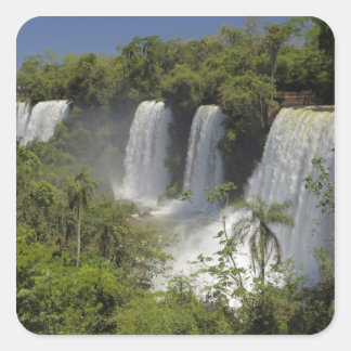 Sticker Carré Argentine, chutes d'Iguacu au soleil.