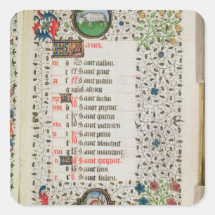 Sticker Carré Aries et un homme abattant des arbres