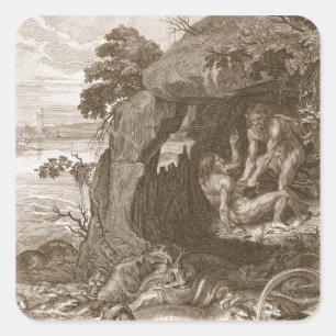 Sticker Carré Aristeus Compels Proteus to Reveal his Oracles, 17