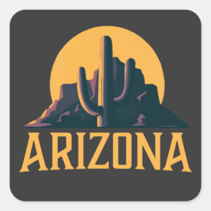 Sticker Carré Arizona États-Unis d'Amérique