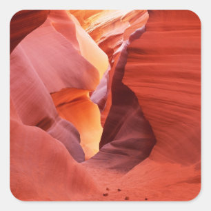 Sticker Carré Arizona, Nation Navajo, Lower Antelope Canyon,