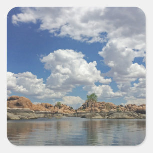 Sticker Carré Arizona Paysage Photo Watson Lake Prescott Water