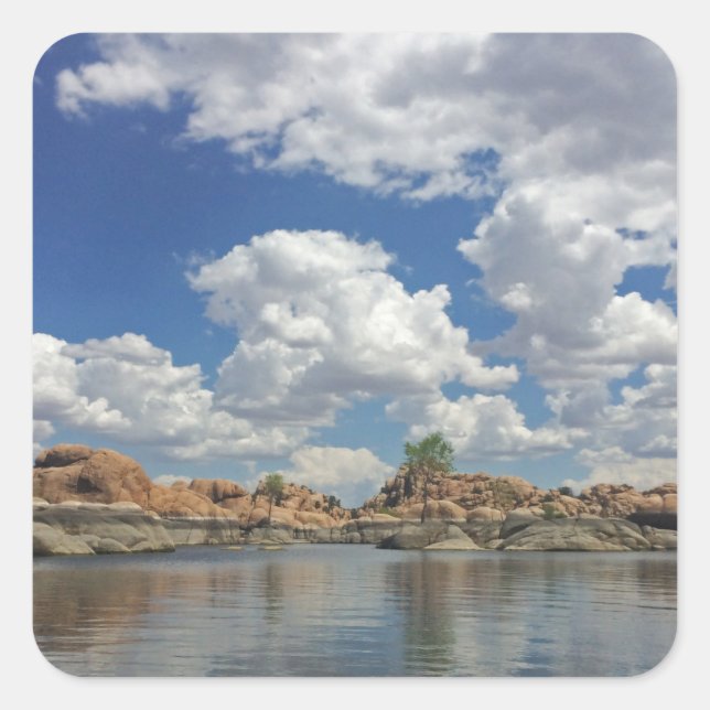 Sticker Carré Arizona Paysage Photo Watson Lake Prescott Water (Devant)
