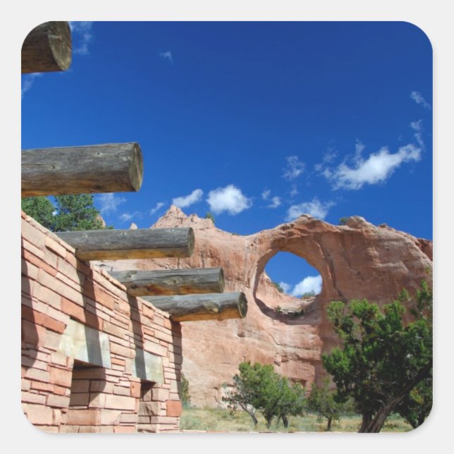 Sticker Carré Arizona, Window Rock. Capitale des Navajos (Devant)