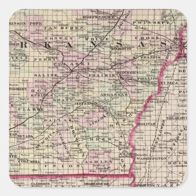 Sticker Carré Arkansas (Devant)
