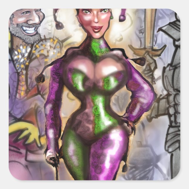 Sticker Carré Arlequin (Devant)