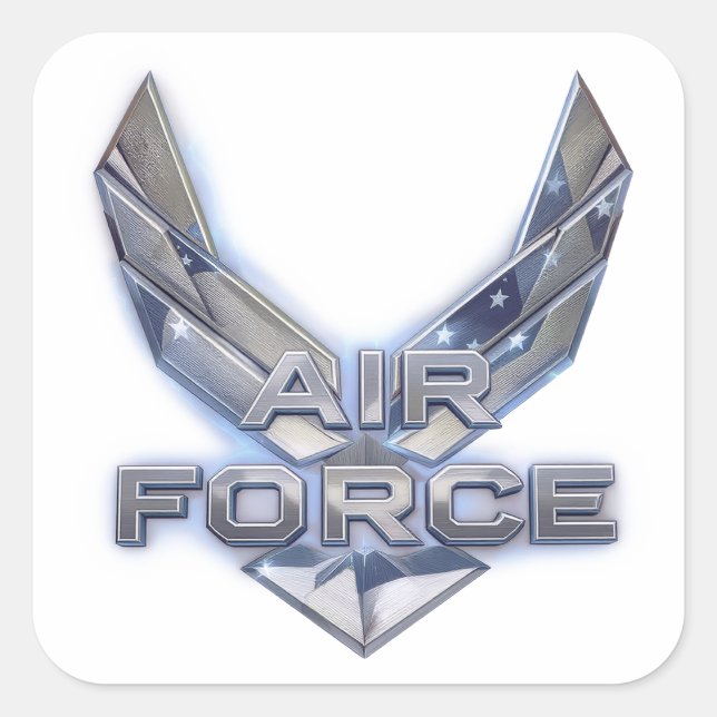 Sticker Carré Armée de l'Air (USAF) (Devant)
