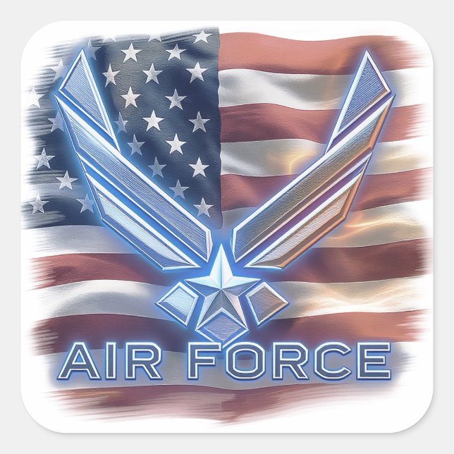 Sticker Carré Armée de l'Air (USAF) (Devant)
