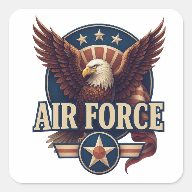 Sticker Carré Armée de l'Air (USAF) (Devant)