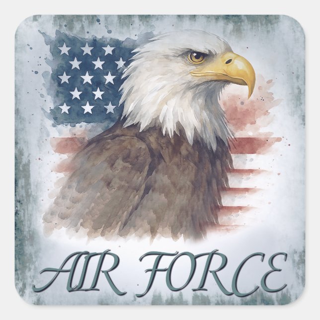 Sticker Carré Armée de l'Air (USAF) (Devant)